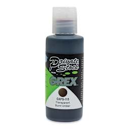 Grex Private Stock Airbrush Color - Transparent Burnt Umber, 2 oz