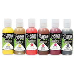 Grex Private Stock Airbrush Colors - Selection of Six open stock colors shown in row
