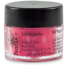 Jacquard Pearl-Ex Pigment - Front of .1 oz Magenta Jar shown