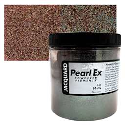Jacquard Pearl-Ex Pigment - 4 oz, Mink, Jar and swatch
