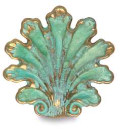 Patina Finishes - Shell treated with Patina Green finish
