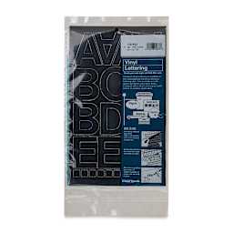 Chartpak Vinyl Letters – 2" Capital Letters, Black - front of packaging