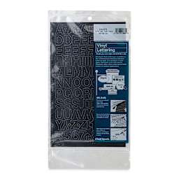 Chartpak Vinyl Letters – 3/4" Capital Letters, Black - front of packaging