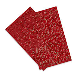 Chartpak Vinyl Letters – 1" Capital Letters, Red