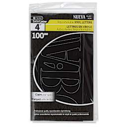 Westcott BetterLetter Self-Adhesive Vinyl Letters – 4” Repositionable Letters, Nueva, Black
