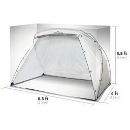HomeRight Spray Shelters - Large Spray shelter assembled showing dimensions