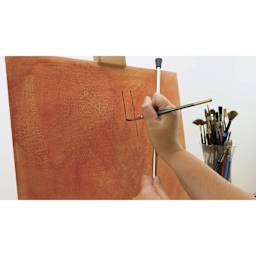 Excel Blades 3-Section Mahl Stick, steadying an artist's hand