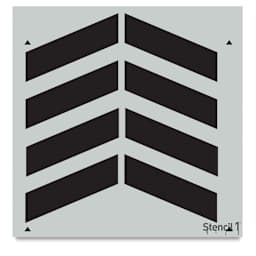 Stencil1 Stencil - Chevron, Repeat Pattern, 11'' x 11''