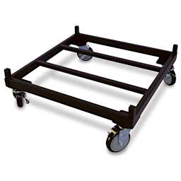 Skutt Rolling Kiln Stands - Angled view of a single Kiln Stand
