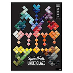 Speedball Ceramic Underglazes Color Chart Poster - Black, Portrait 