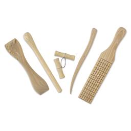 Richeson Heavy-Duty Pottery Tool Kit - alternate top view of 5 Tools