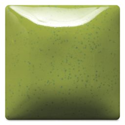 Mayco Speckled Stroke & Coat Glaze - Speckled Sour Apple, fired at cone 06 oxidation
