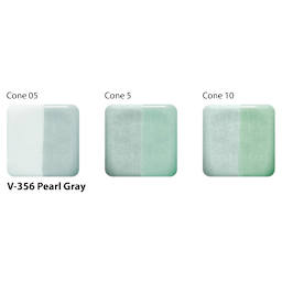 Amaco Lead-Free Velvet Underglaze - Pearl Gray cone 05, cone 5, cone 10 comparison 