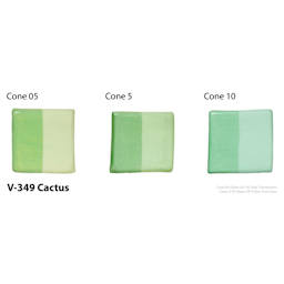 Amaco Lead-Free Velvet Underglaze - Cactus cone 05, cone 5, and cone 10 comparison