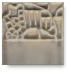 Mayco Elements Glaze - Oyster Shell, shown on example tile