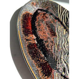 Amaco Potter's Choice Glaze - Black Aventurine used on a plate