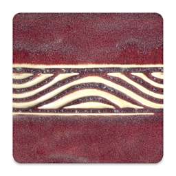 Amaco Potter's Choice Glaze - Gallon, Copper Red. Color sample of copper red with natural contrasts