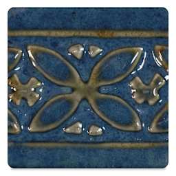 Amaco Potter's Choice Glazes - Sapphire Float, PC-24. Color sample in rich blue.