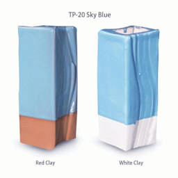 Amaco Teacher's Palette Glaze - Pint, Sky Blue clay comparison
