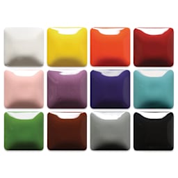 Blick Essentials Gloss Glaze - Class Pack #4, Set of 12, 4 oz, fired at Cone 06 oxidation