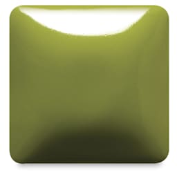 Blick Essentials Gloss Glaze - Pint, Grass Green, fired at Cone 06 oxidation