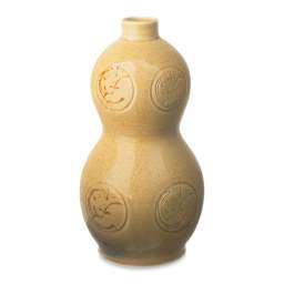 Amaco Celadon Glazes - 10 lb (Dry), Ochre - finished vase examples