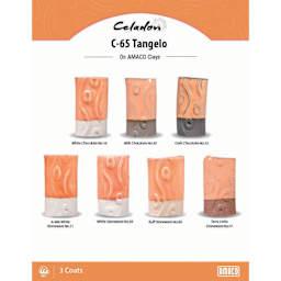 Amaco Celadon Glazes - Tangelo clay comparison