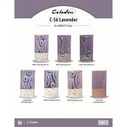 Amaco Celadon Glazes - Lavender clay comparison
