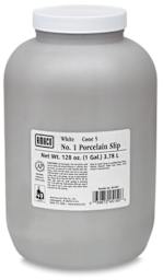 Amaco No. 1 Porcelain Slip - Front view of One Gallon Jug