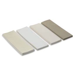 Standard Clay Company 105 White Talc-Free Clay, samples angled view