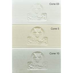 Sio-2 PRAI White Stoneware Clay, fired at cone 03, 5, and 10