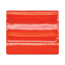 Spectrum Stoneware Glazes - Finished tile showing Christmas Red Glaze color