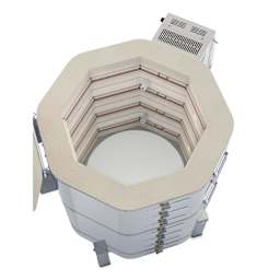 L&L Easy Fire Kiln - E18S-3, W4980, 208V, P1, 23.9 Amp inside of kiln