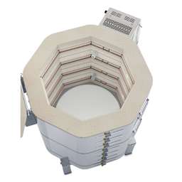 L&L Easy Fire Kiln - E18S-3, W5470, 240V, P3, 20.7 Amp kiln interior