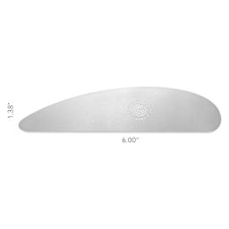 Mudtools Stainless Steel Long Scraper Rib - Smooth Edge - dimensions