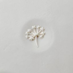MKM Pottery Tools Curve Top Stamp - Common Milkweed - stamped into clay