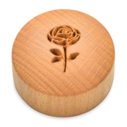 MKM Pottery Tools Curve Top Stamp - Rose with Stem