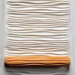 MKM Pottery Tools Hand Roller - Wavy Horizontal Lines applied to clay