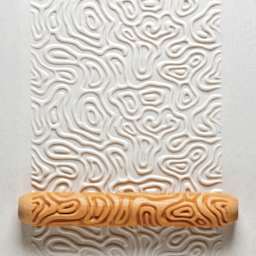 MKM Pottery Tools Hand Roller - Topographic applied to clay