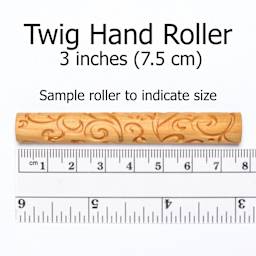 MKM Pottery Tools Twig Hand Roller - Curlicue dimensions