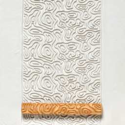 MKM Pottery Tools Twig Hand Roller - Topographic applied to clay