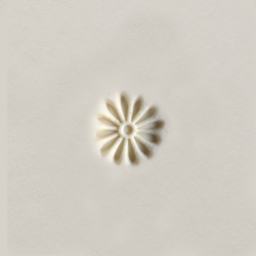 MKM Pottery Tools Mini Round Stamp - Daisy applied to clay