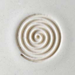 MKM Pottery Tools Large Round Stamp - SCL-006, Spiral applied to clay