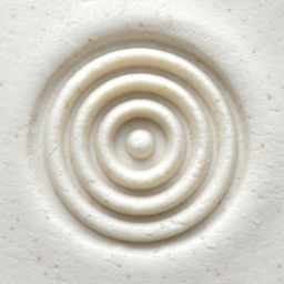 MKM Pottery Tools Medium Round Stamp - SCM-011, Target applied to clay