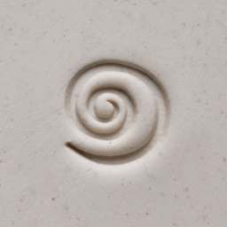 MKM Pottery Tools Small Round Stamp - SCS-116, Spiral applied to clay