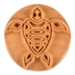 MKM Pottery Tools Large Round Stamp - SCL-035, Sea Turtle