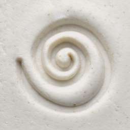 MKM Pottery Tools Medium Round Stamp - SCM-106, Spiral applied to clay