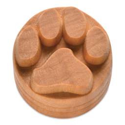 MKM Pottery Tools Large Round Stamp - SCL-065, Dog Paw Print