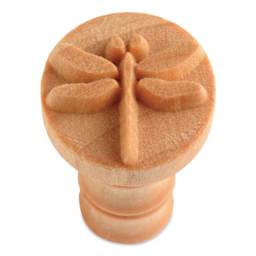 MKM Pottery Tools Medium Round Stamp - SCM-149, Dragonfly