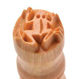MKM Pottery Tools Small Round Stamp - SCS-156, Dancing Frog